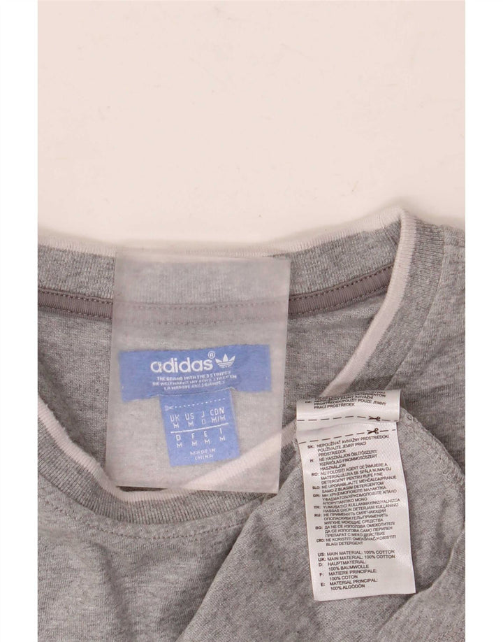 Adidas T-Shirt Homme Gris Moyen Coton