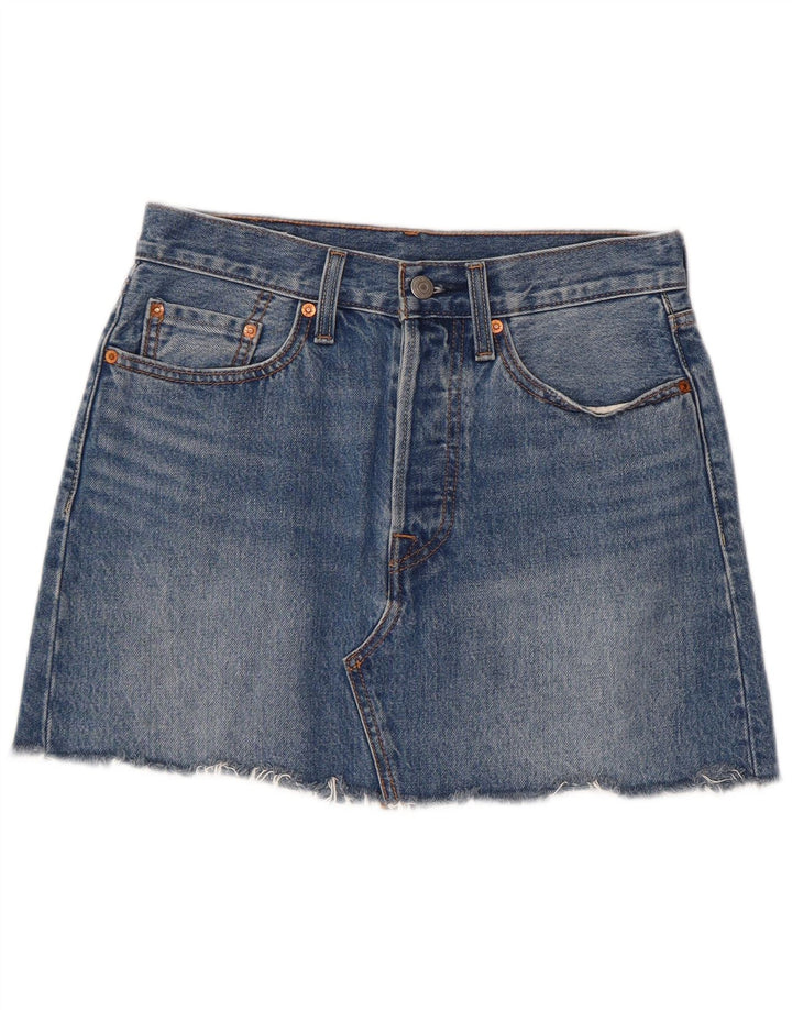 Levi's Mini Jupe En Jean Femme W27 Petit Bleu Coton