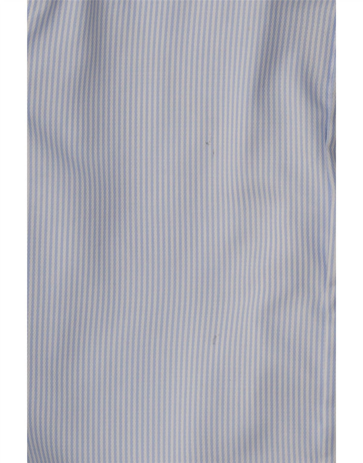 Boggi Chemise coupe régulière pour homme Taille 39 15 1/2 Coton rayé bleu moyen