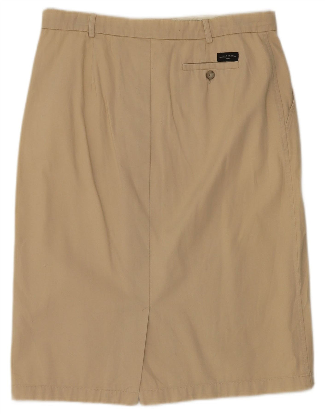 Max Mara Jupe droite week-end pour femme UK 14 Large W32 Coton beige