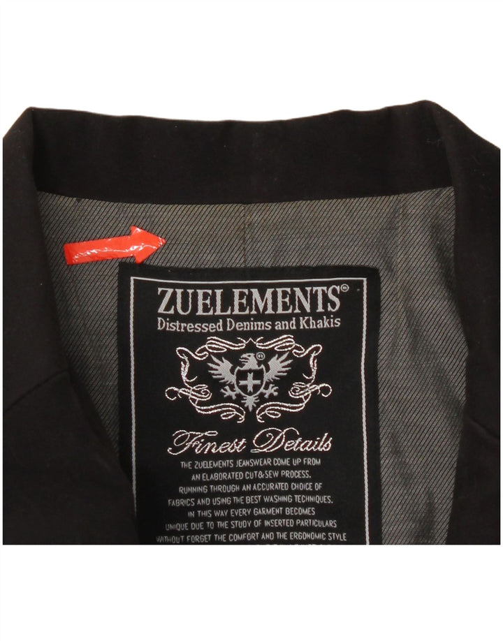 Zu Elements Veste Blazer 3 Boutons Femme IT 46 Grand Coton Noir
