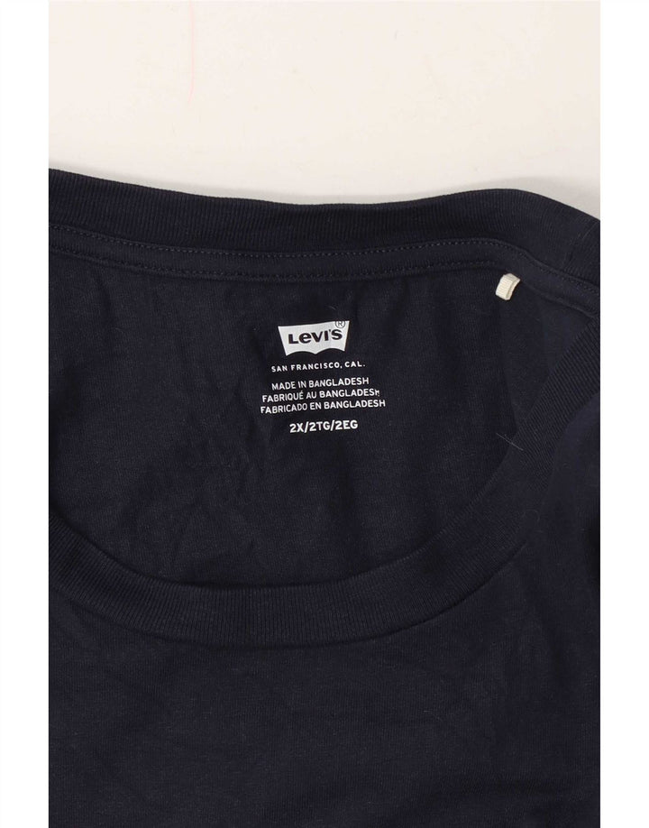 Levi's T-Shirt Graphique Homme 2XL Bleu Marine