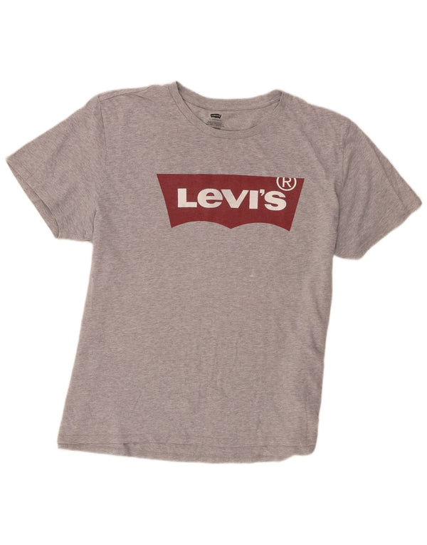 Levi's T-Shirt Graphique Homme 2XL Gris Coton