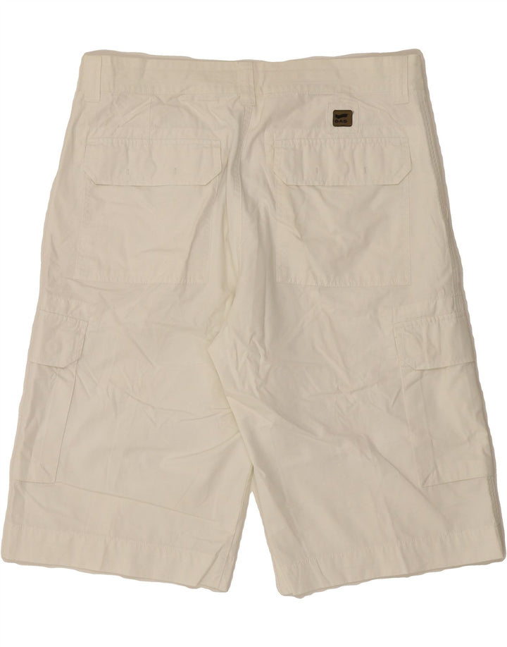 GAS Mens Cargo Shorts XL W34  White Cotton Vintage Gas and Second-Hand Gas from Messina Hembry 