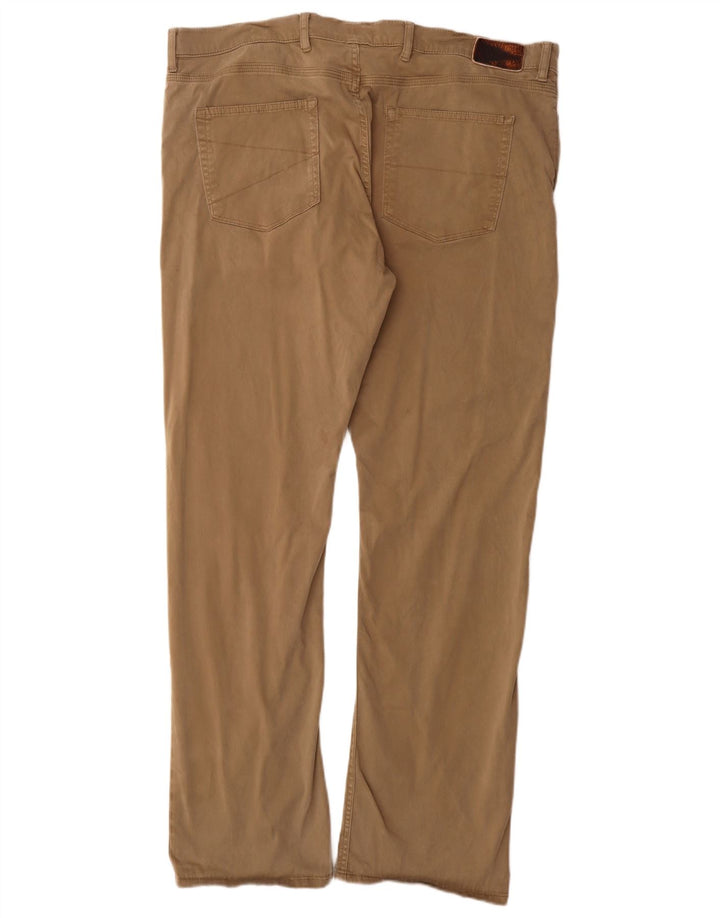 Marks & Spencer Pantalon décontracté Blue Harbor Bootcut pour homme W40 L33 Beige