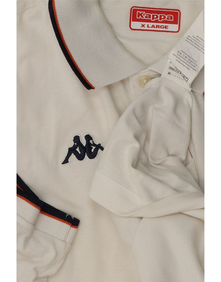 Kappa Polo Homme XL Blanc Coton