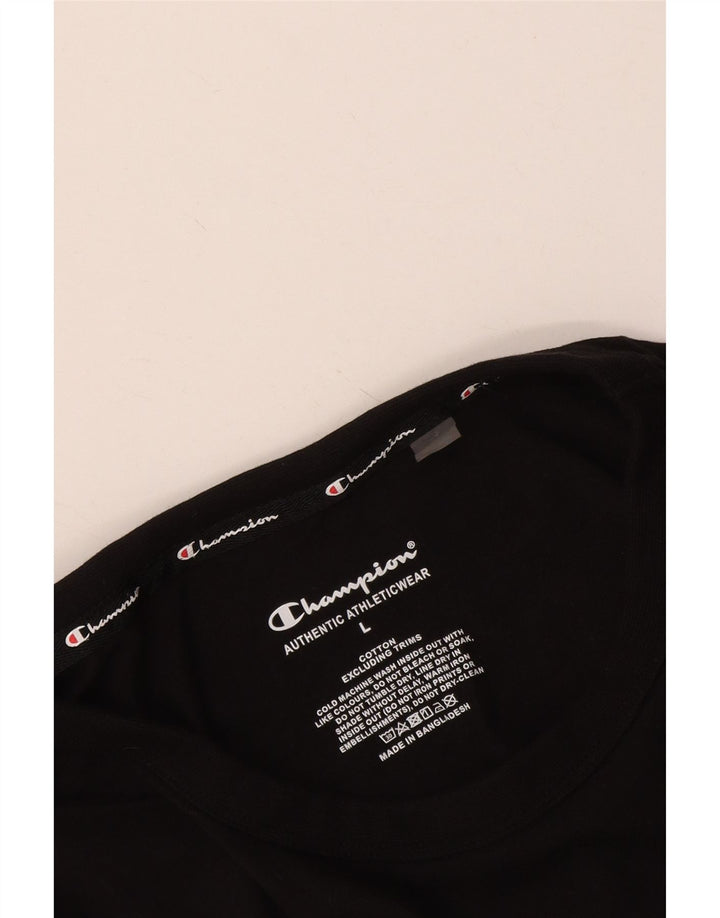 Champion T-Shirt Graphique Homme Grand Noir Coton
