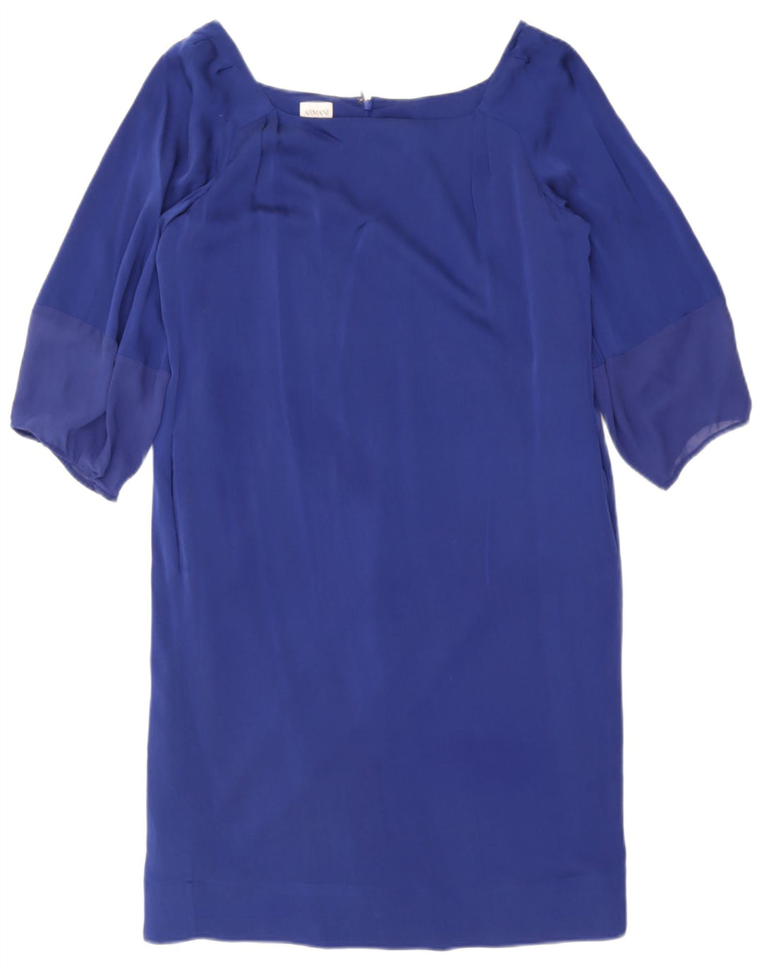 Armani Collezioni Robe droite à manches 3/4 pour femme IT 44 Bleu moyen