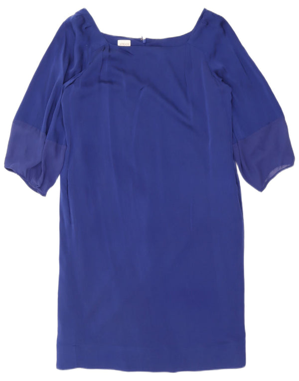 Armani Collezioni Robe droite à manches 3/4 pour femme IT 44 Bleu moyen