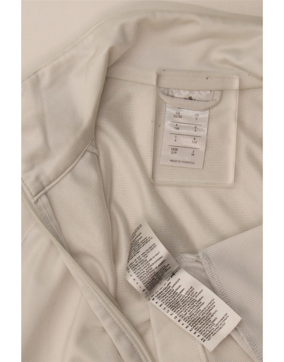 Adidas Veste de survêtement pour homme UK 36/38 Petit Blanc Polyester