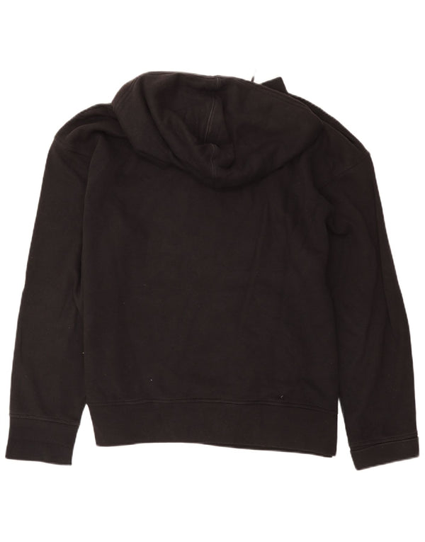 Levi's Womens Graphic Hoodie Jumper UK 16 Large Black Cotton