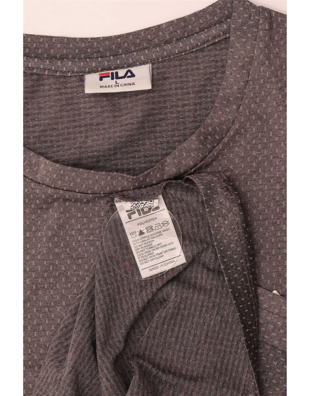 Fila T-Shirt Homme Haut Large Gris Polyester