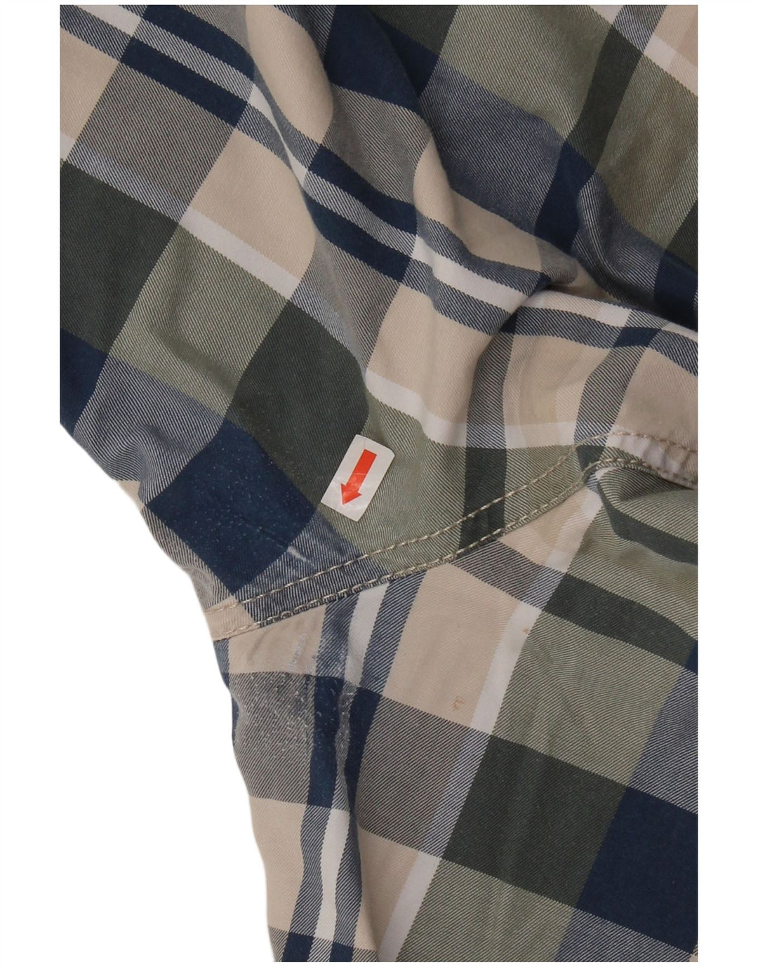 Sisley Short Cargo IT 50 Large W36 Coton à Carreaux Multicolore Homme
