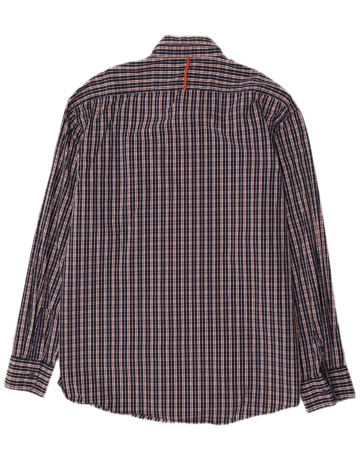 IZOD Chemise Homme XL Bleu Marine Carreaux Coton
