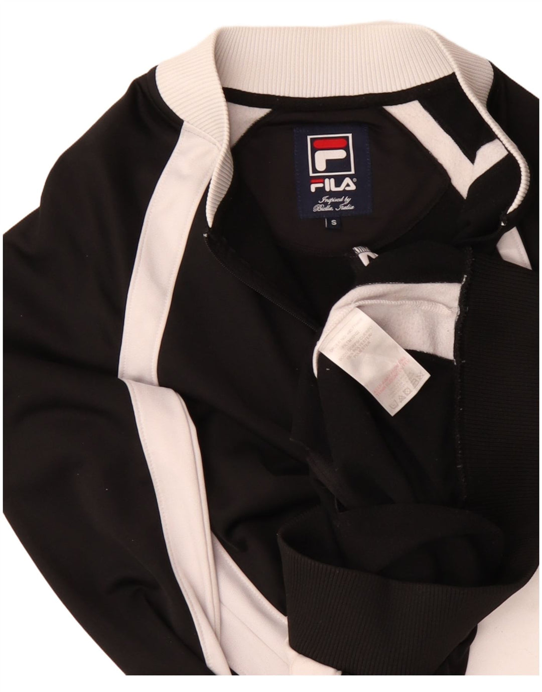 Fila Veste de survêtement pour homme Petit Noir Polyester Colorblock