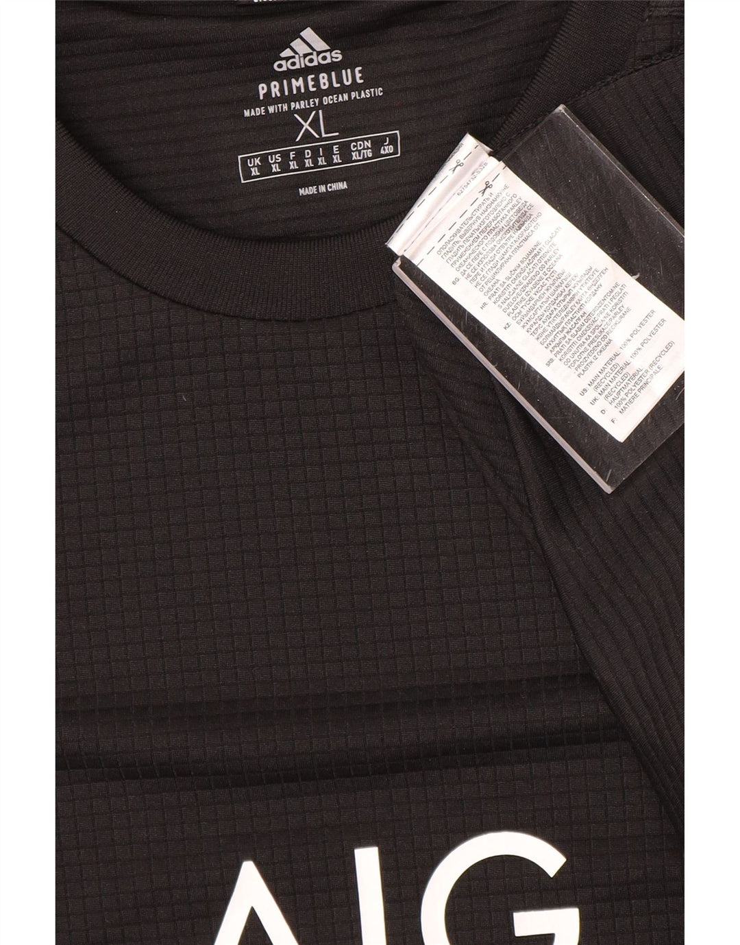 Adidas Mens All Blacks Graphic T-Shirt Top XL Noir Polyester