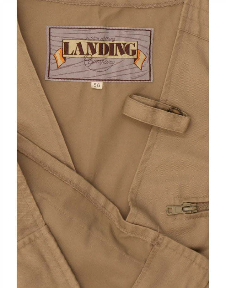 Gilet utilitaire vintage pour hommes IT 56 3XL Beige Polyester