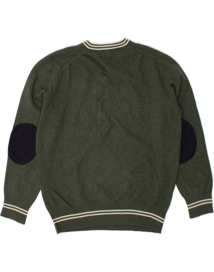 NORTH SAILS Womens V-Neck Jumper Sweater UK 16 Large Green Wool Vintage North Sails and Second-Hand North Sails from Messina Hembry 