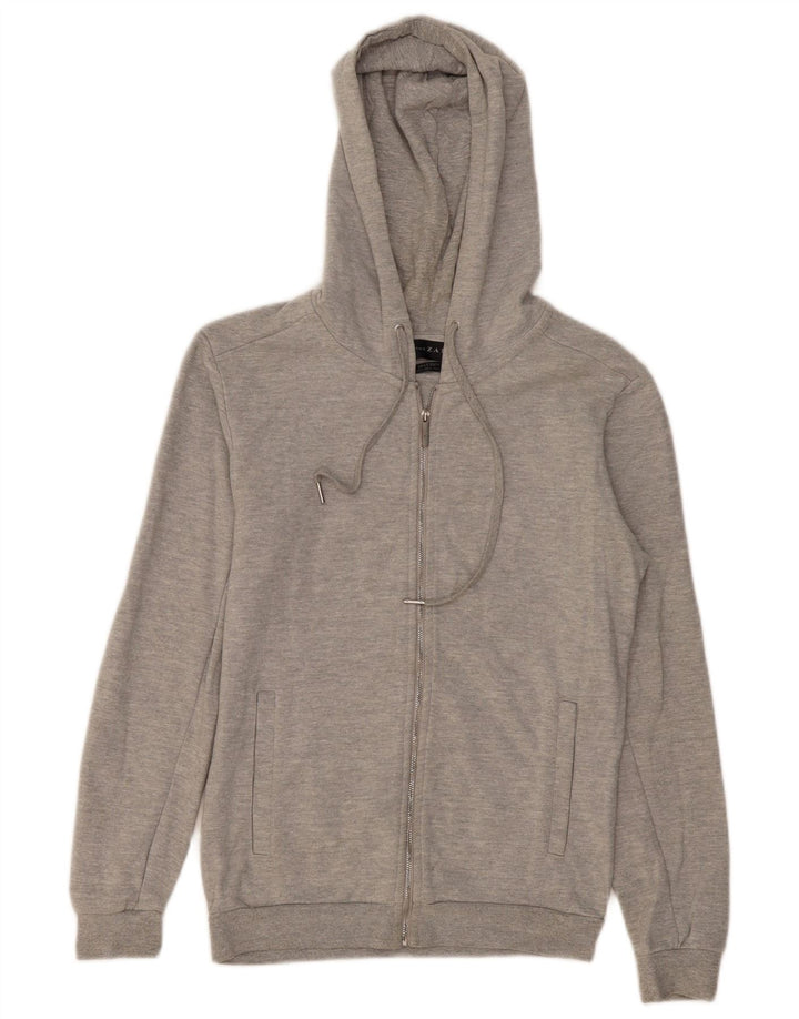Zara Pull à capuche zippé pour homme Petit gris
