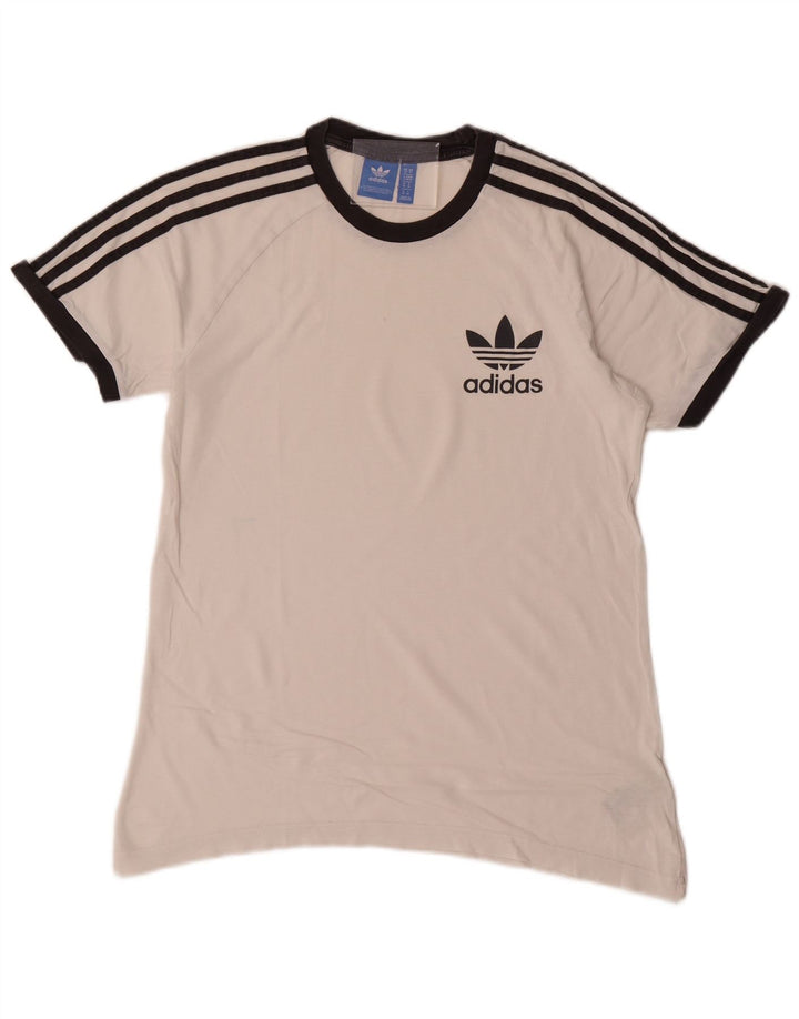 Adidas T-Shirt Homme Blanc Moyen Coton