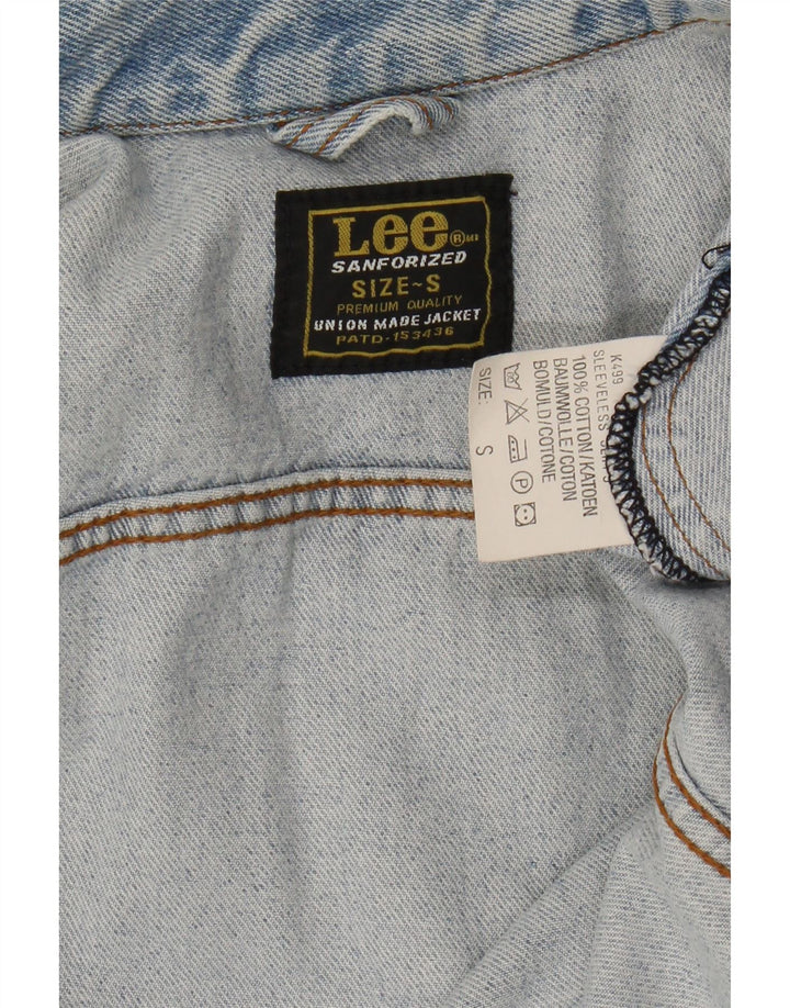 Lee Gilet en jean pour homme UK 36 Petit Bleu Coton
