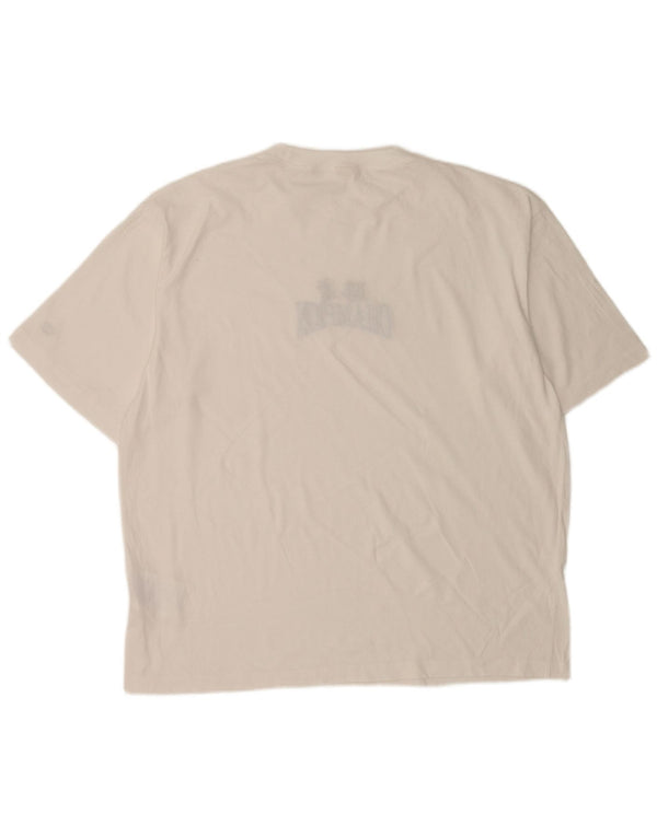 Champion T-Shirt Graphique Homme Top XL Blanc Coton