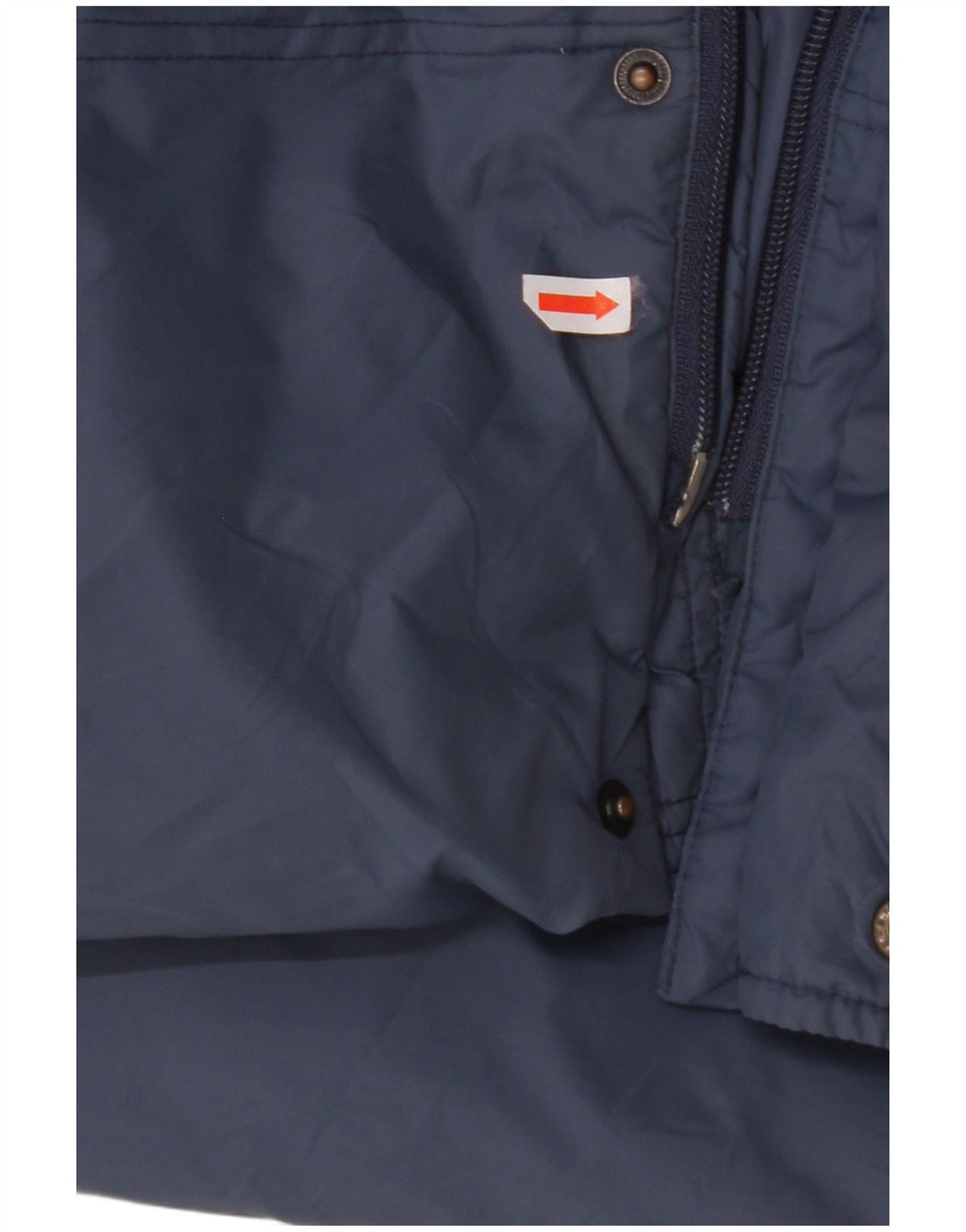 VINTAGE Manteau rembourré à capuche coupe ample pour homme UK 36 Petit nylon bleu