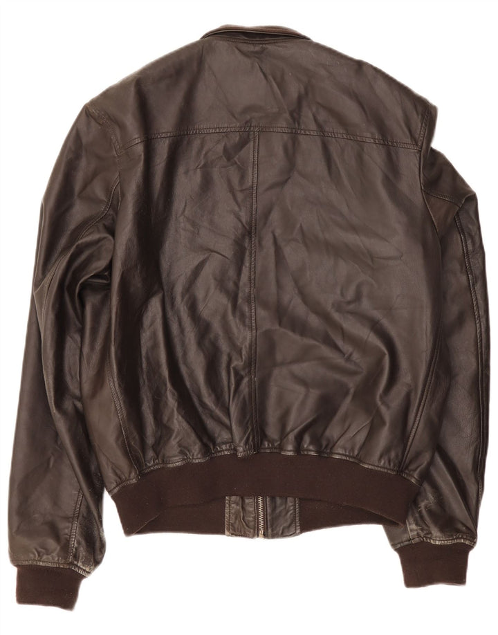 veste en cuir homme vintage UK 42 XL Marron