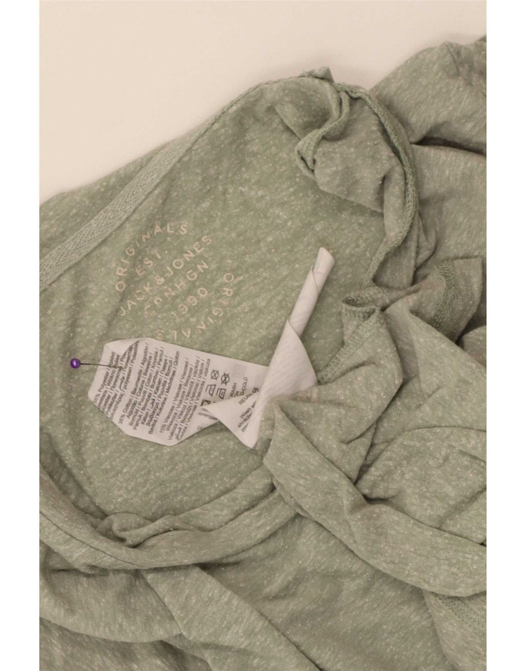 Jack & Jones T-Shirt Homme Haut Large Vert Moucheté Polyester