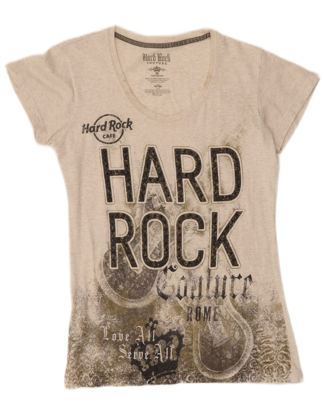 HARD ROCK CAFE T-Shirt Graphique Rome Fille 13-14 Ans Gris Moyen
