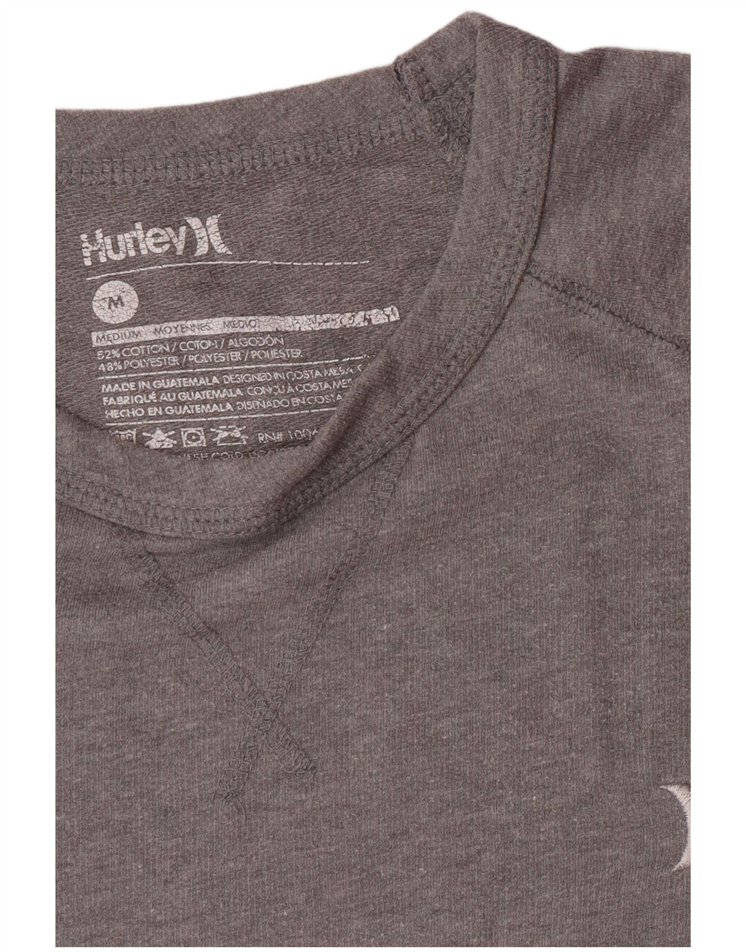 HURLEY Sweat-Shirt Homme Gris Moyen Coton