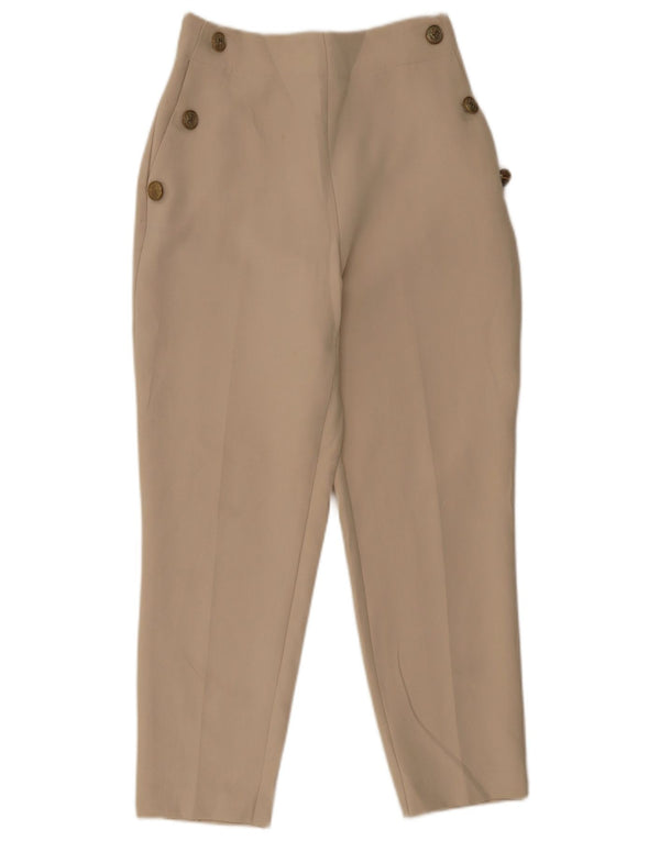 Pantalon Chino Fuselé Zara Femme Moyen W28 L28 Beige