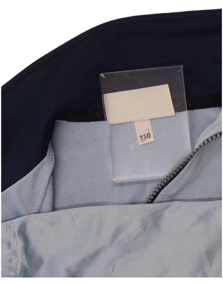 ASICS Veste de survêtement pour garçon 5-6 ans Bleu Colorblock