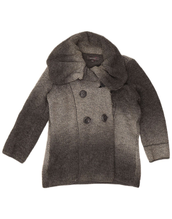 Marks & Spencer Caban surdimensionné pour femme UK 10 Petit Acrylique Gris