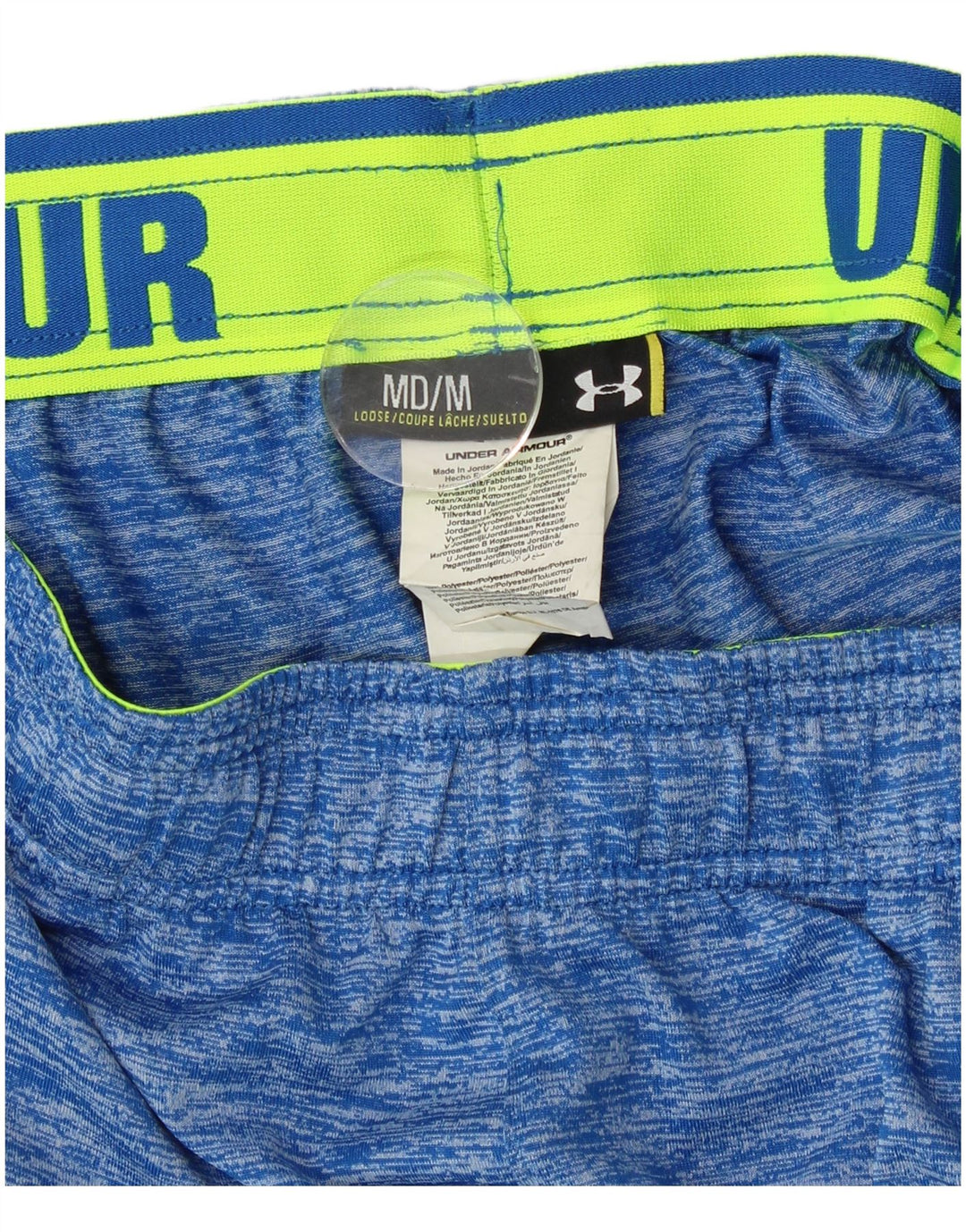 Under Armour Short de Sport Homme Bleu Moyen Colourblock Polyester