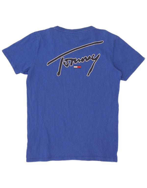 Tommy Hilfiger T-shirt graphique pour hommes, grand bleu, coton