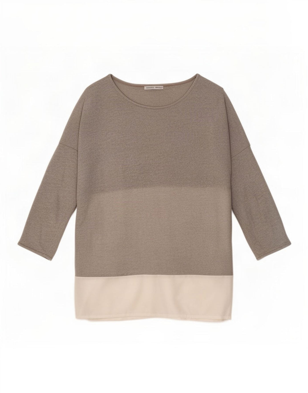 Zara Tunique surdimensionnée à manches 3/4 pour femme UK 14 Gris moyen Colourblock