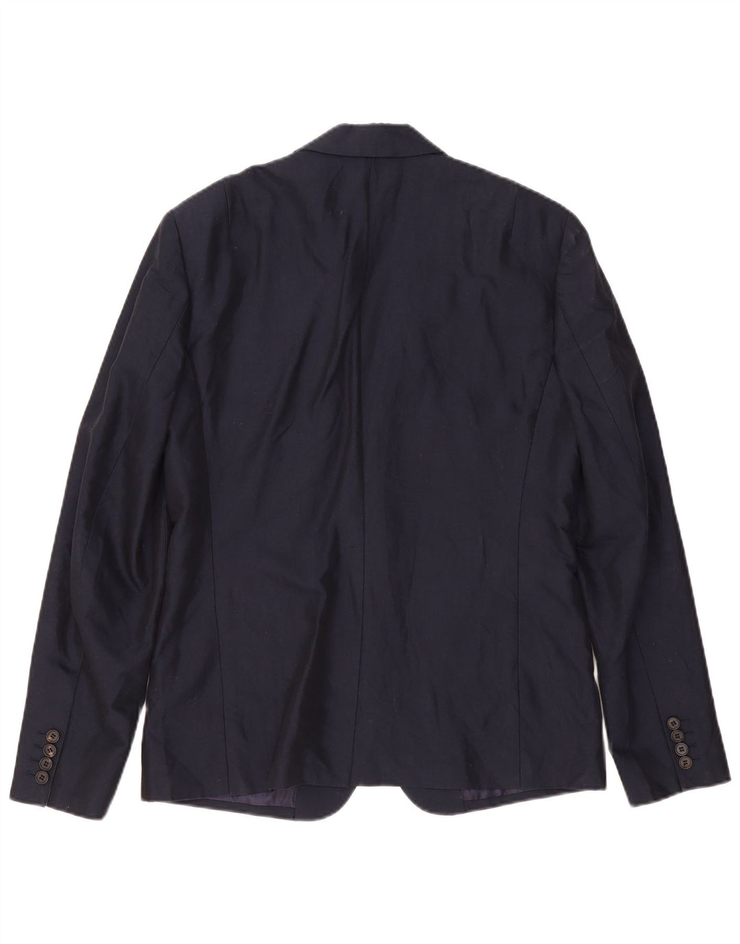 All Saints Veste blazer à 2 boutons pour homme UK 38 Bleu marine moyen Coton