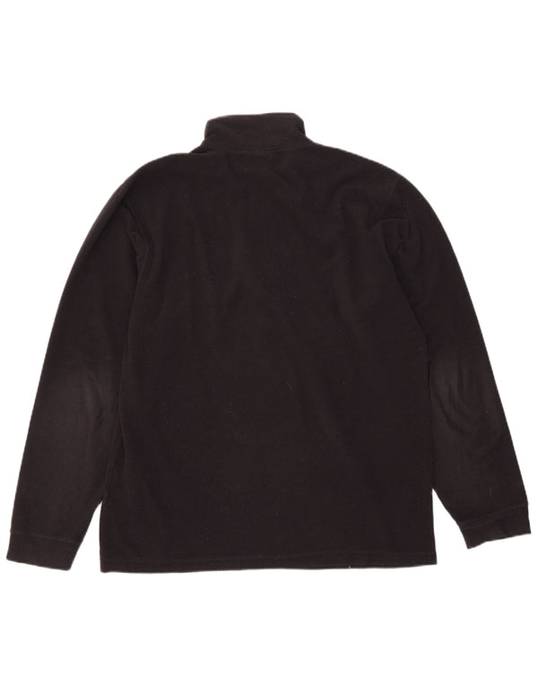 Champion Pull polaire à col zippé pour homme Large Noir Polyester