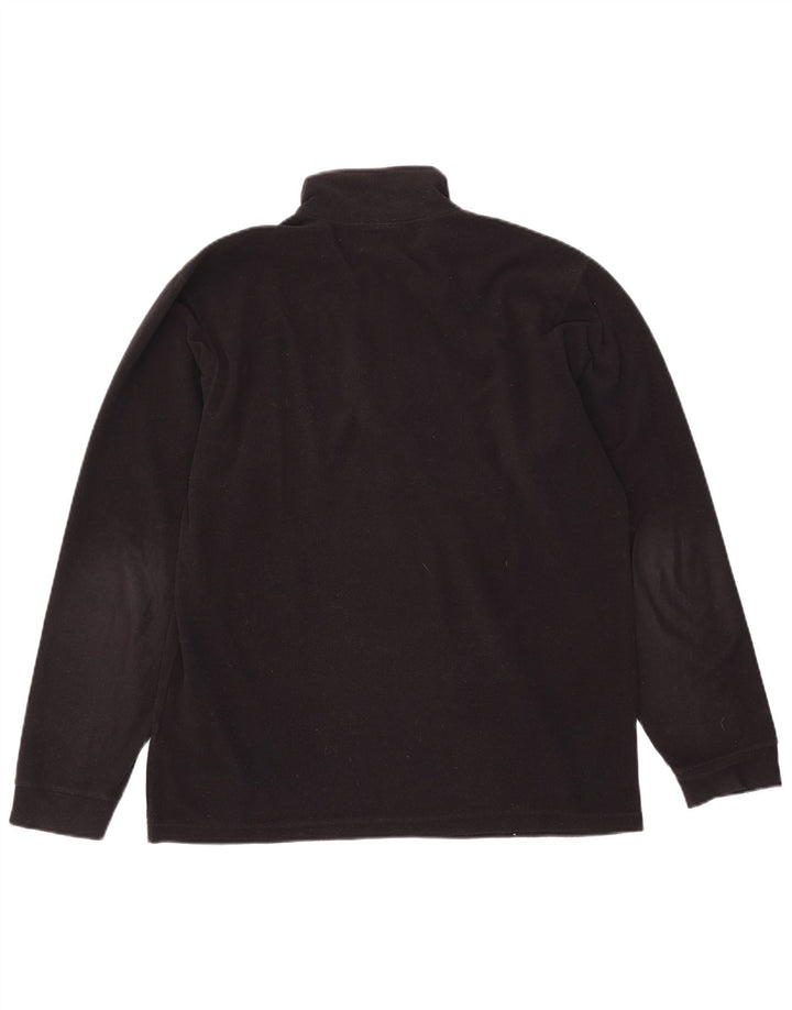 Champion Pull polaire à col zippé pour homme Large Noir Polyester
