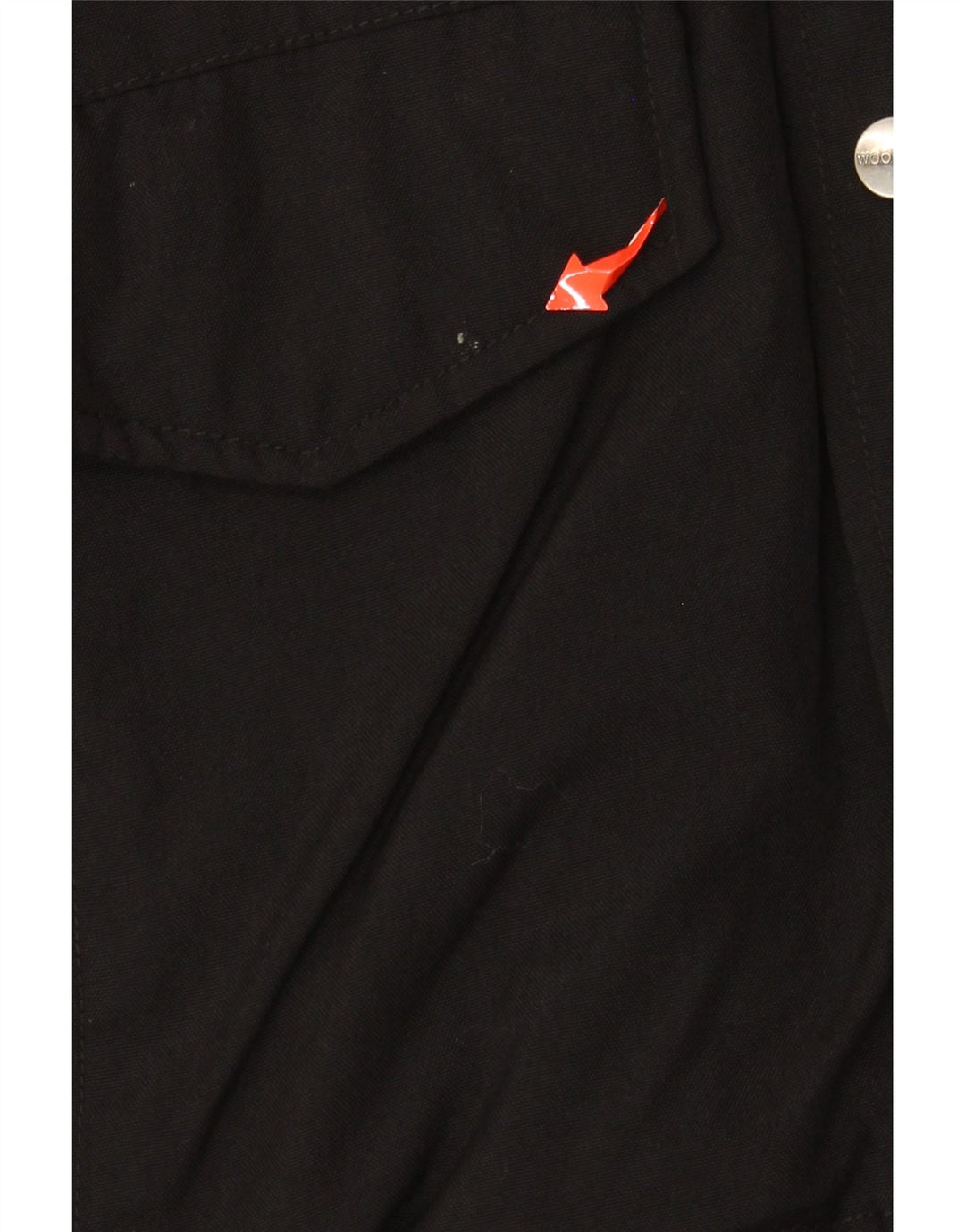 WOOLRICH Veste bomber à capuche pour homme UK 38 Medium Noir Nylon