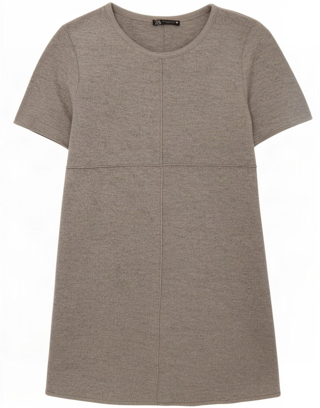 Zara Femme Robe T-Shirt UK 8 Petit Gris Polyester