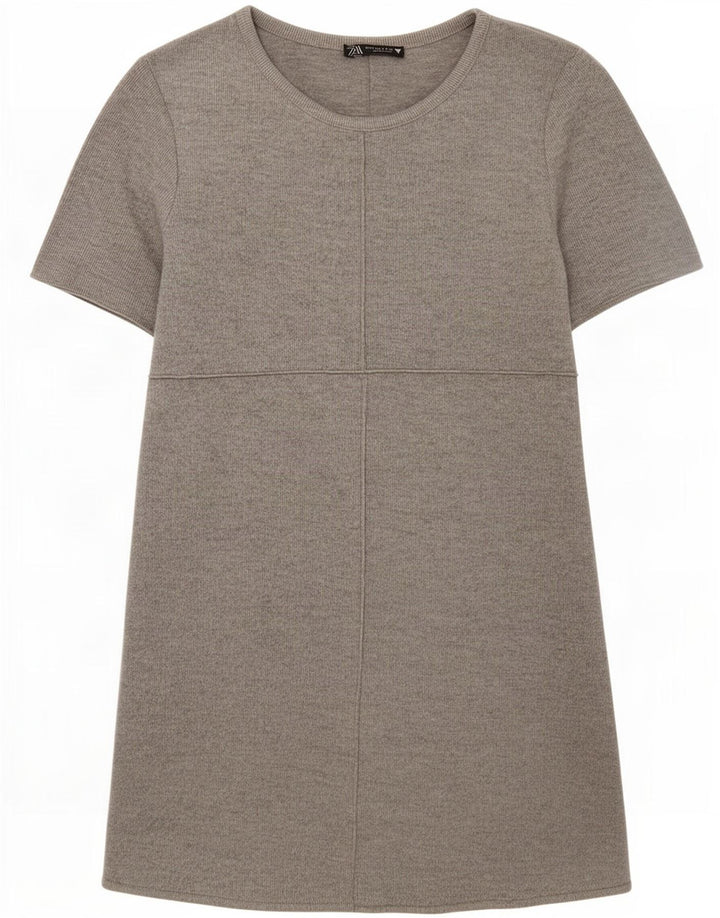 Zara Femme Robe T-Shirt UK 8 Petit Gris Polyester