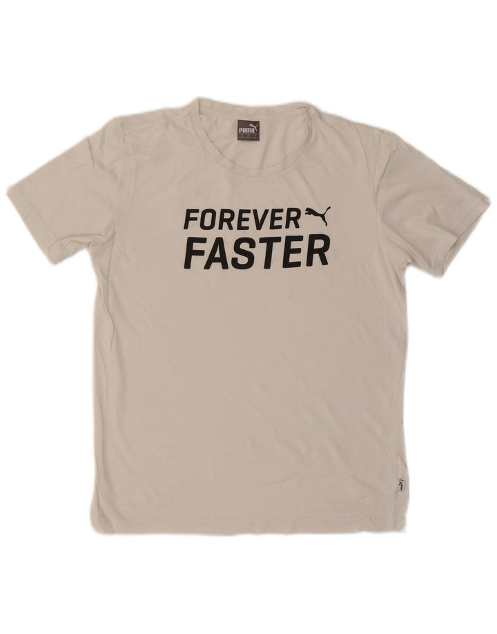 PUMA T-Shirt Graphique Homme Petit Blanc