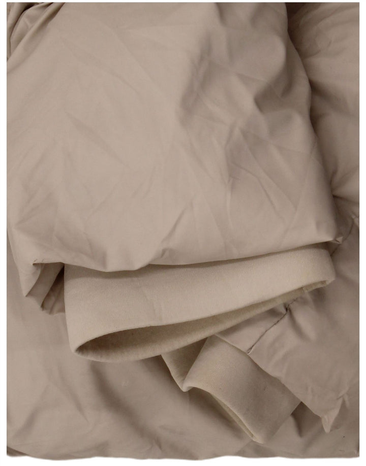 Zara Veste matelassée à capuche pour femme UK 16 Large Blanc Polyester