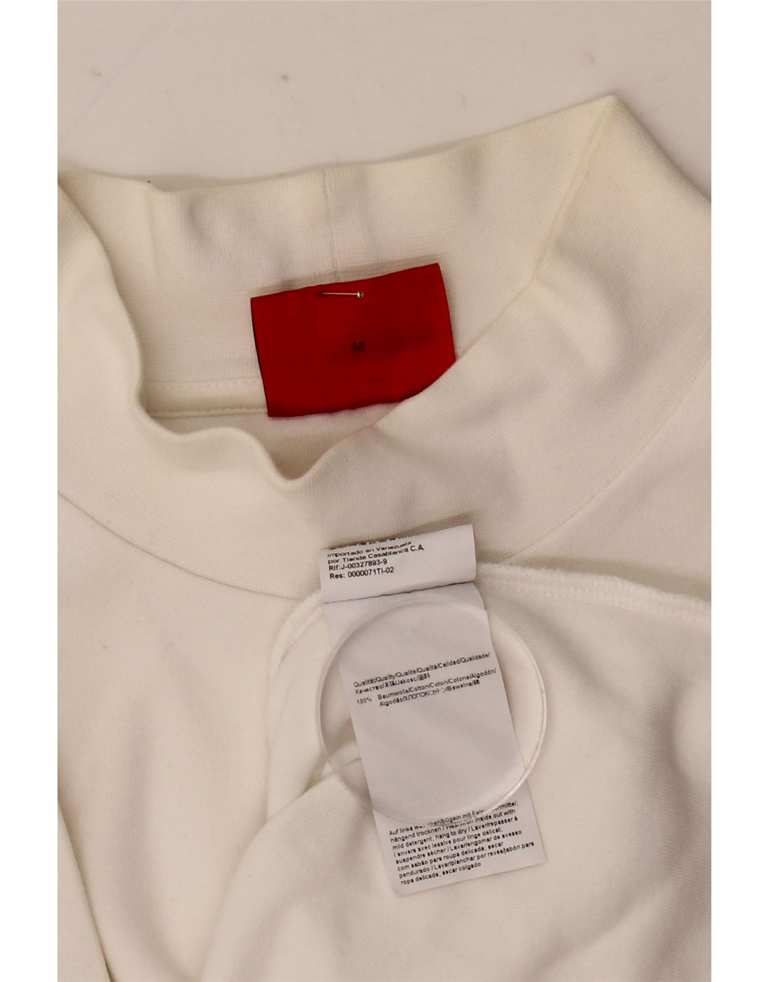 Hugo Boss Homme T-Shirt Top Coton Blanc Moyen
