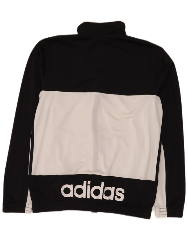 Adidas Veste de survêtement graphique pour homme UK 44/46 Large Noir Colourblock