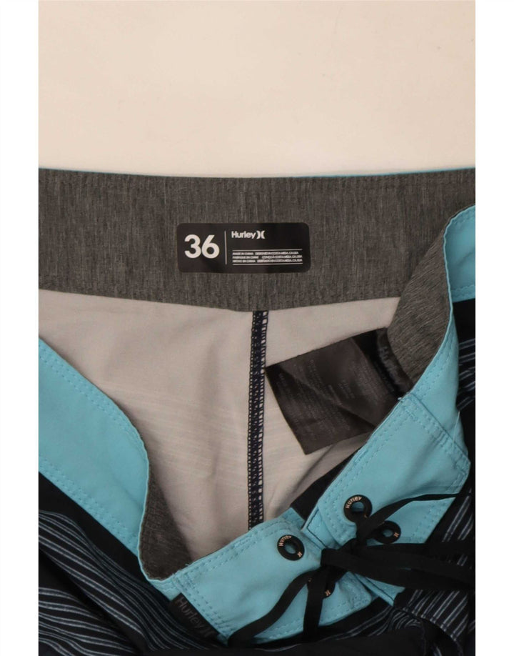 Hurley Short de bain homme grand bleu rayé polyester