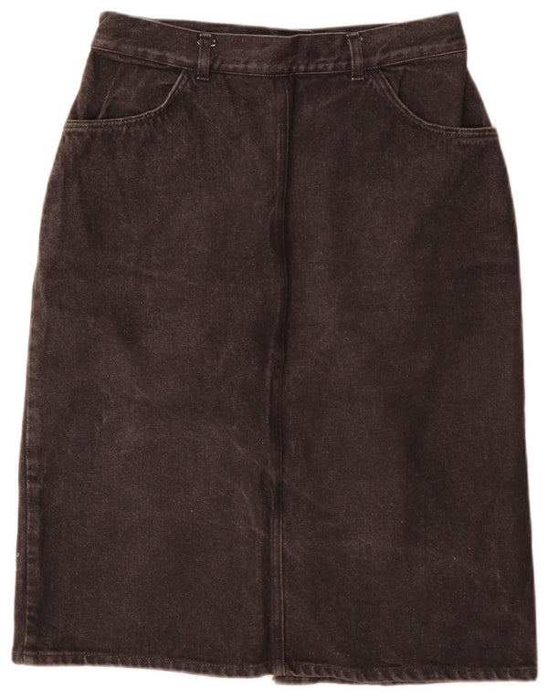 jupe en denim femme vintage W28 Floral gris moyen