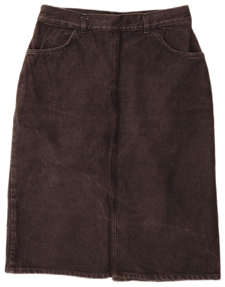 jupe en denim femme vintage W28 Floral gris moyen